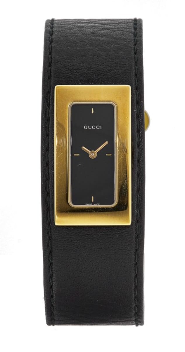 Gucci 7800L Black Leather Women's Watch YAG07835G-SD Gucci 7800L Black Leather Women's Watch YAG07835G-SD