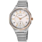 Bulova Curv Silver Dial Gold PVD Stainless Steel Women's Watch 97P136