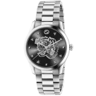 Gucci G-Timeless Bee and Star Motif Black Dial Leather Strap Gucci G-Timeless Bee and Star Motif Black Dial Leather Strap