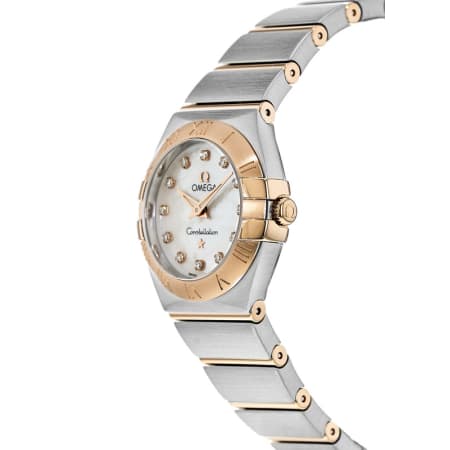Omega Constellation Brushed Quartz 24mm Diamond Mother of Pearl Dial ...