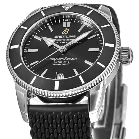 Breitling Superocean Heritage II Automatic 46 Black Ceramic Rubber ...