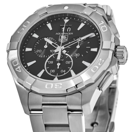 Tag Heuer Aquaracer 300M Chronograph 43mm Black Dial Stainless Steel ...