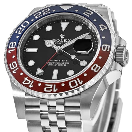 Rolex GMT Master ll Pepsi Bezel Jubilee Bracelet Men's Watch ...