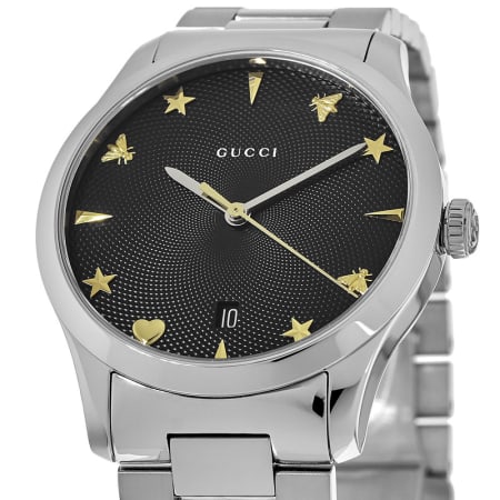 Gucci G-Timeless Black Dial 38mm Steel Women's Watch YA1264029A