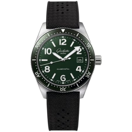 Glashutte Original SeaQ Green Dial Rubber Strap Men's Watch 1-39-11-13 ...