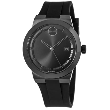 Movado Bold Black Dial Black Silicone Strap Men's Watch 3600621