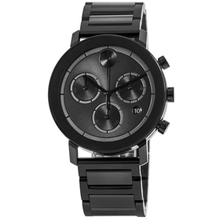 Movado Bold Evolution Black Chronograph Dial Steel Men's Watch 3600684