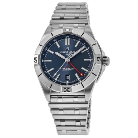 Breitling Chronomat Automatic GMT 40 Blue Dial Steel Men's Watch ...