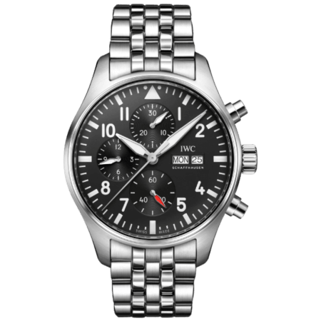 IWC Pilot's Chronograph Black Dial Steel Men's Watch IW378002