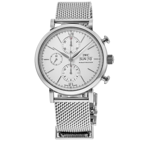 IWC Portofino Chronograph Silver Dial Mesh Bracelet Men's Watch IW391028