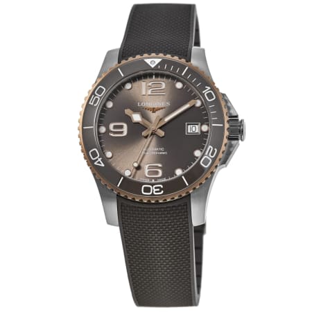 Longines HydroConquest Automatic Grey Dial Rubber Strap Men's Watch L3.780.3.78.9