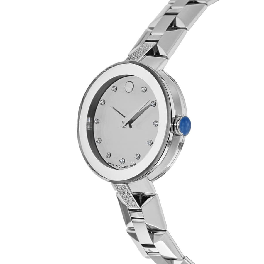 Movado Sapphire 28 mm Women's Diamond Dial Markers 0606814