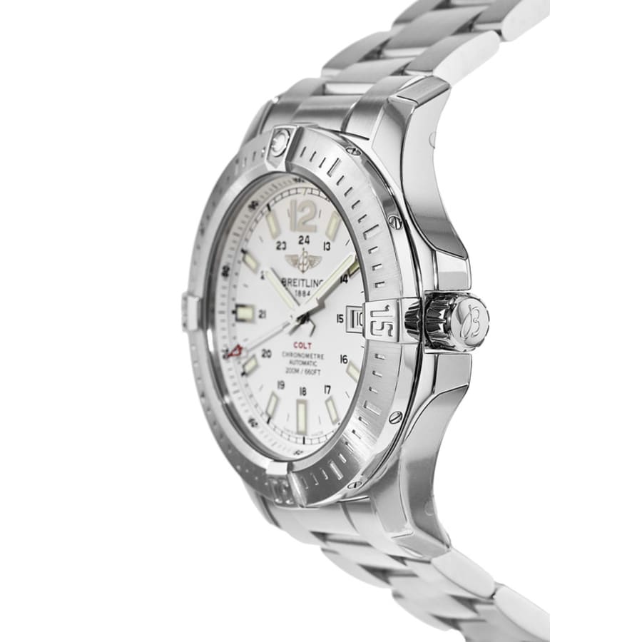 Breitling Colt Automatic White Dial 44mm Mens Watch - A1738811/G791/A19BA