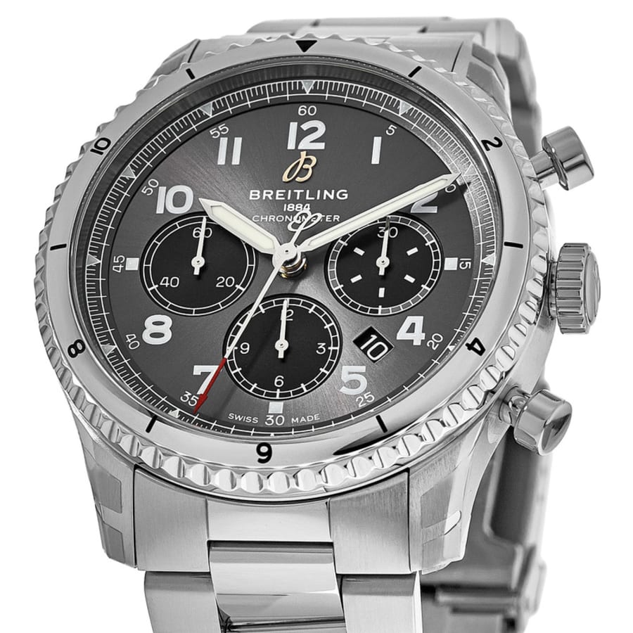 Breitling Aviator 8 Chronograph 43 Grey Dial Stainless Steel Men's ...