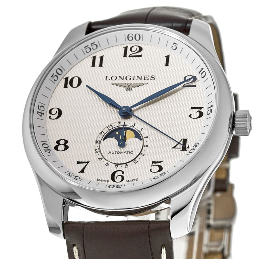 Longines Master Collection Automatic 42mm Silver Dial Brown Leather