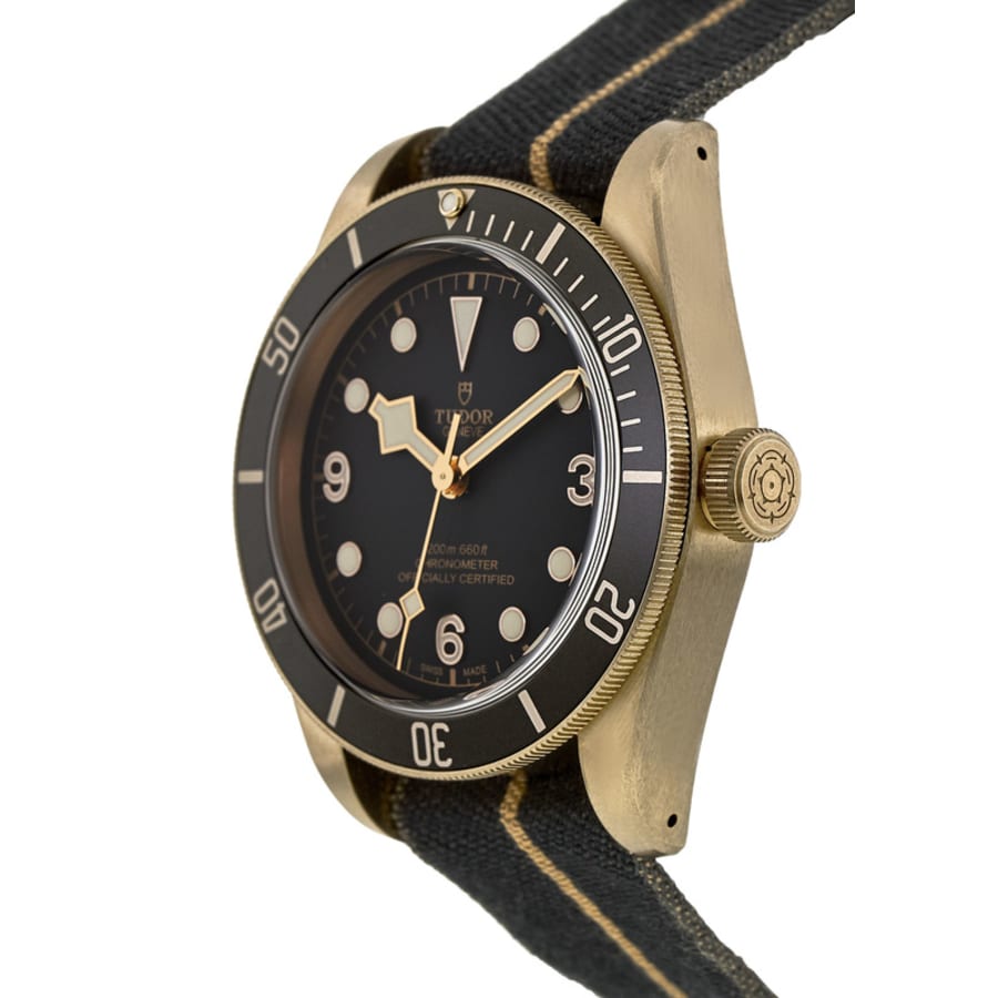 Tudor Black Bay Bronze Grey Dial Leather Strap Men's Watch M79250BA0002