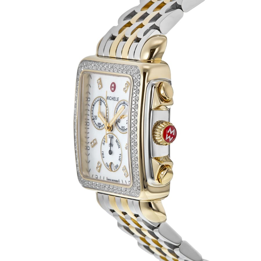 Michele Deco XL Special Edition Chronograph TwoTone Steel Women's Watch MWW06Z000034