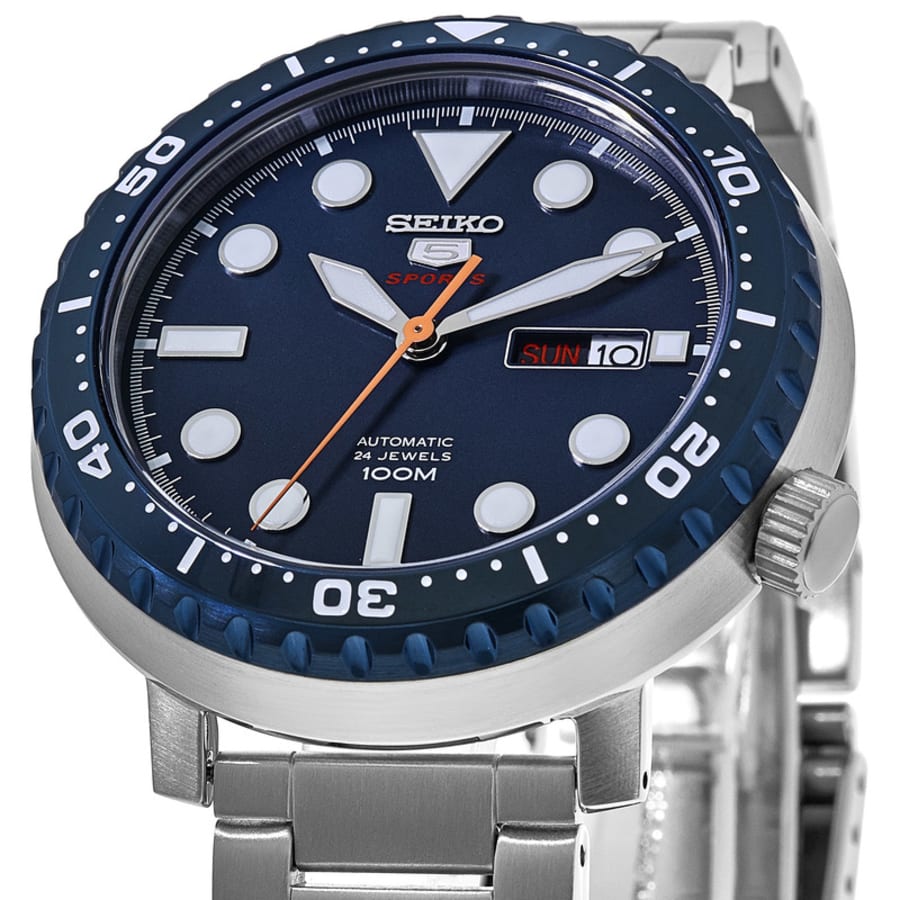 Seiko 5 Sport Bottle Cap Blue Dial Steel Men's Watch SRPC63K1