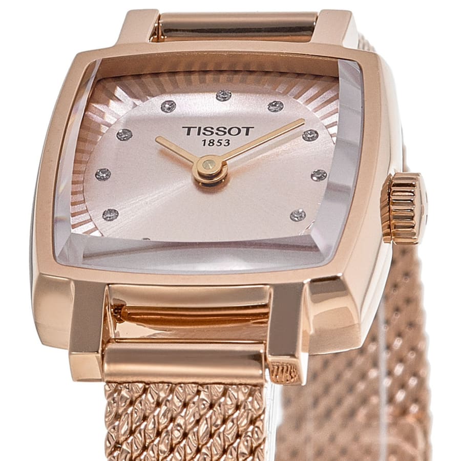 Tissot T Lady Lovely Mother of Pearl Dial Rose Gold Steel Strap Watch For Women - T058.009.33.111.00 main image 0