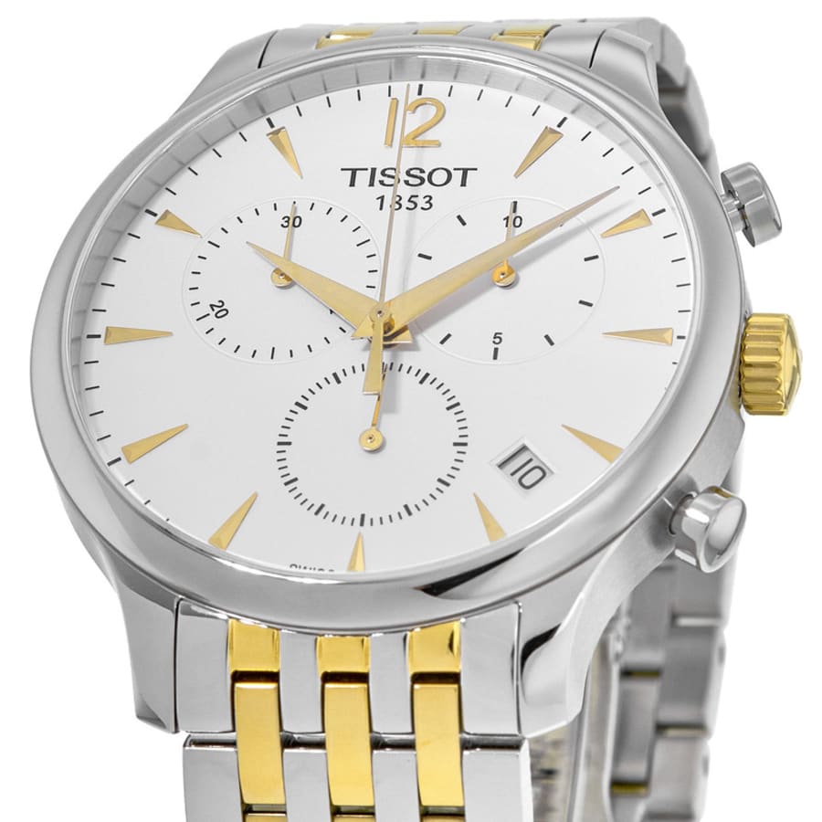 Tissot T Classic Tradition White Dial Two Tone Mesh Bracelet Watch for Women - T063.210.22.037.00 main image 1