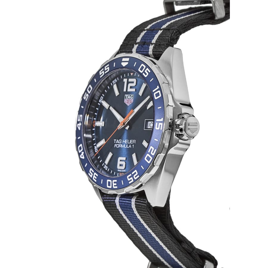 Tag Heuer Formula 1 Quartz Blue Dial Nato Strap Men's Watch WAZ1010.FC8197 | WatchMaxx.com