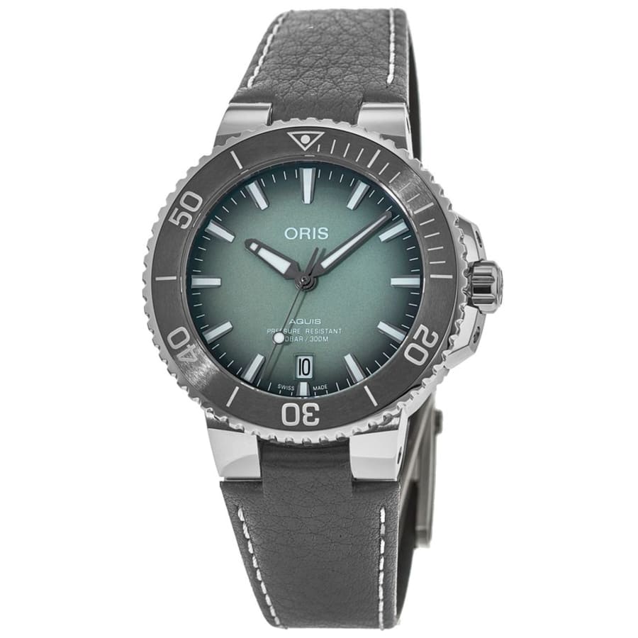 oris green dial watch