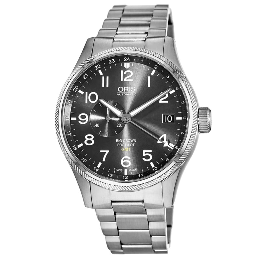 Oris Big Crown ProPilot GMT Small Second Grey Dial Steel Men's