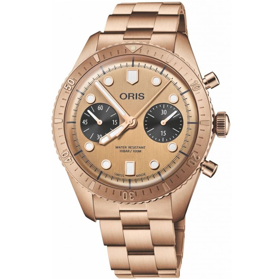 Oris Divers Limited Edition Holstein 2020 Gold Chronograph Dial