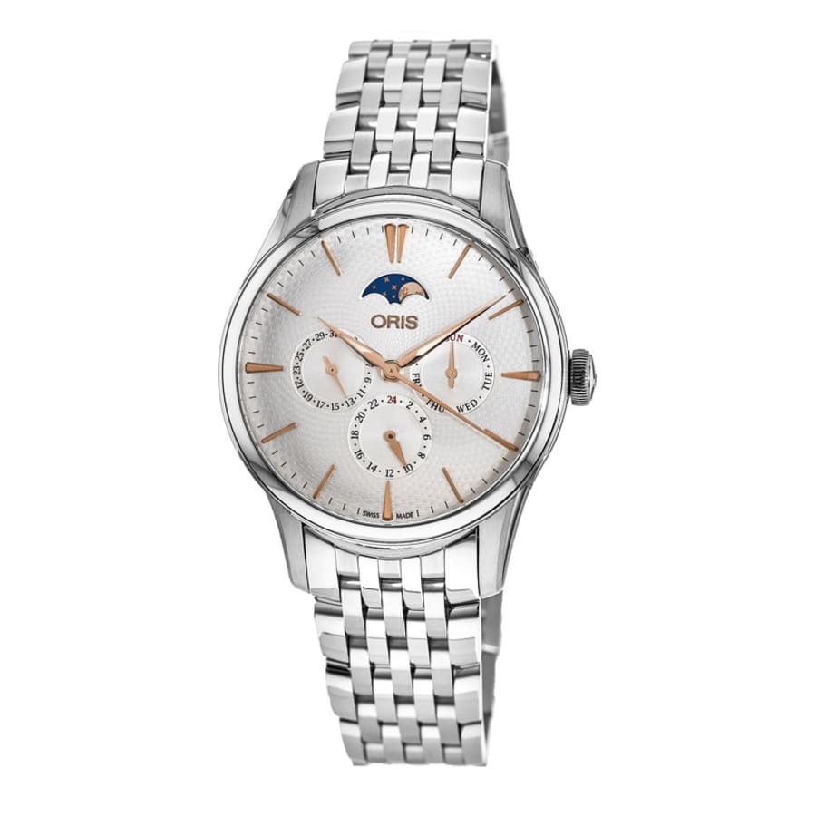 Oris Artelier Complication Moonphase Dial Steel Men's Watch 01 781