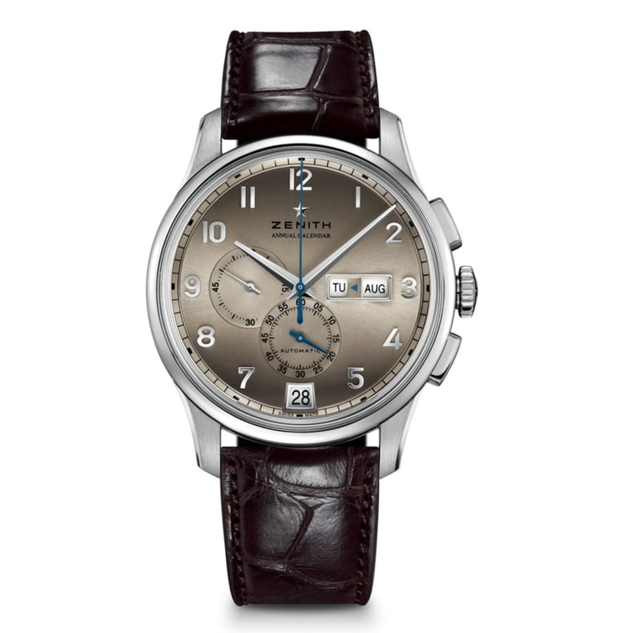 Zenith Captain Winsor Annual Calendar Fume Dial Men's Watch 03.2072. ...