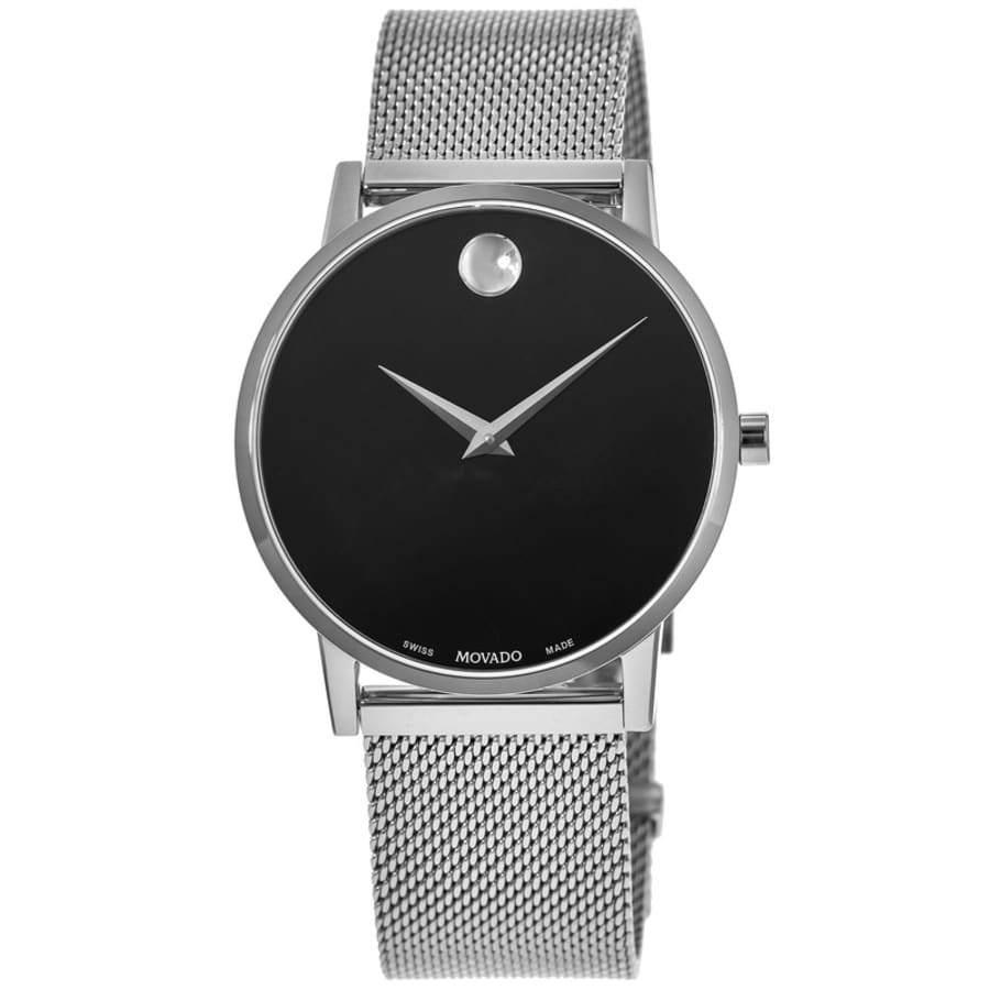 Movado Museum Black Dial Stainless Steel Men's Watch 0607219