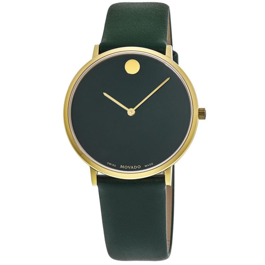 Movado Exclusive Green Dial Leather Strap Men's Watch 0607260