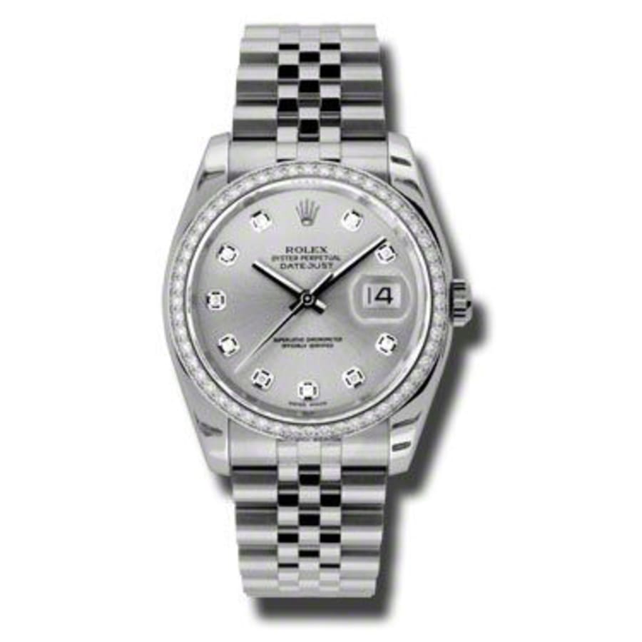 Rolex Datejust 36 White Gold & Diamonds Unisex Watch 116244-SIDJ