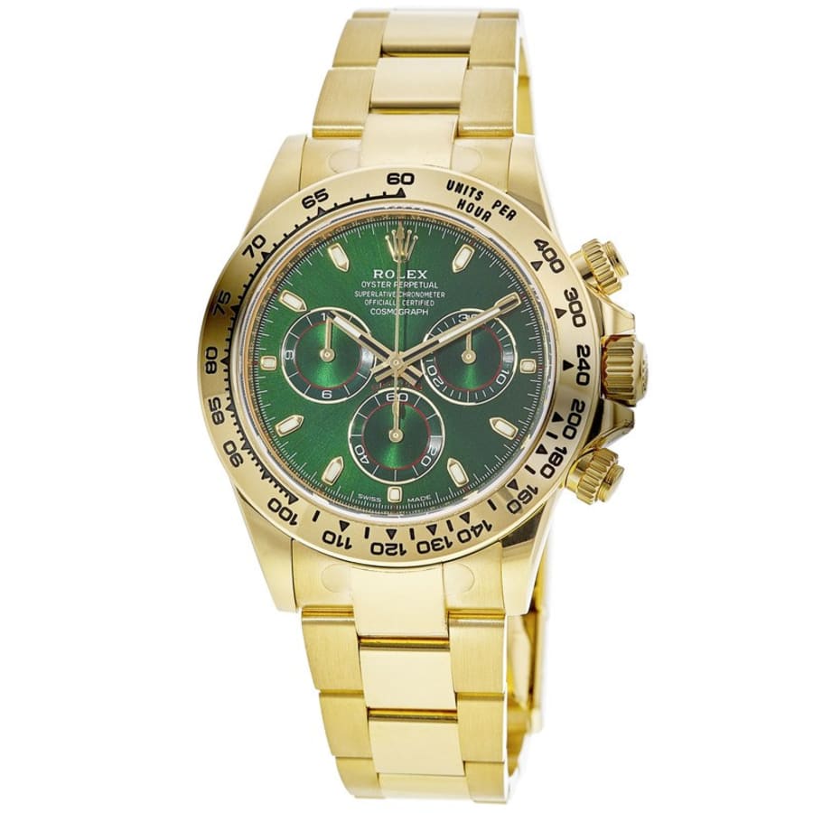 Rolex Daytona Yellow Gold Green Dial Oyster Bracelet 116508