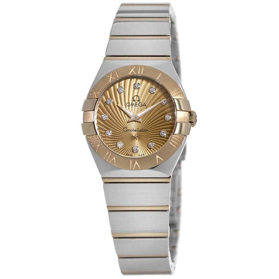 Omega Constellation Polished Quartz 24mm Champagne Dial Yellow Gold Steel Women S Watch 123 20 24 60 58 002 Watchmaxx Com