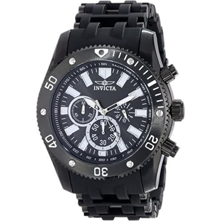 Invicta Black Dial Polyurethane Strap Men's Watch 14862