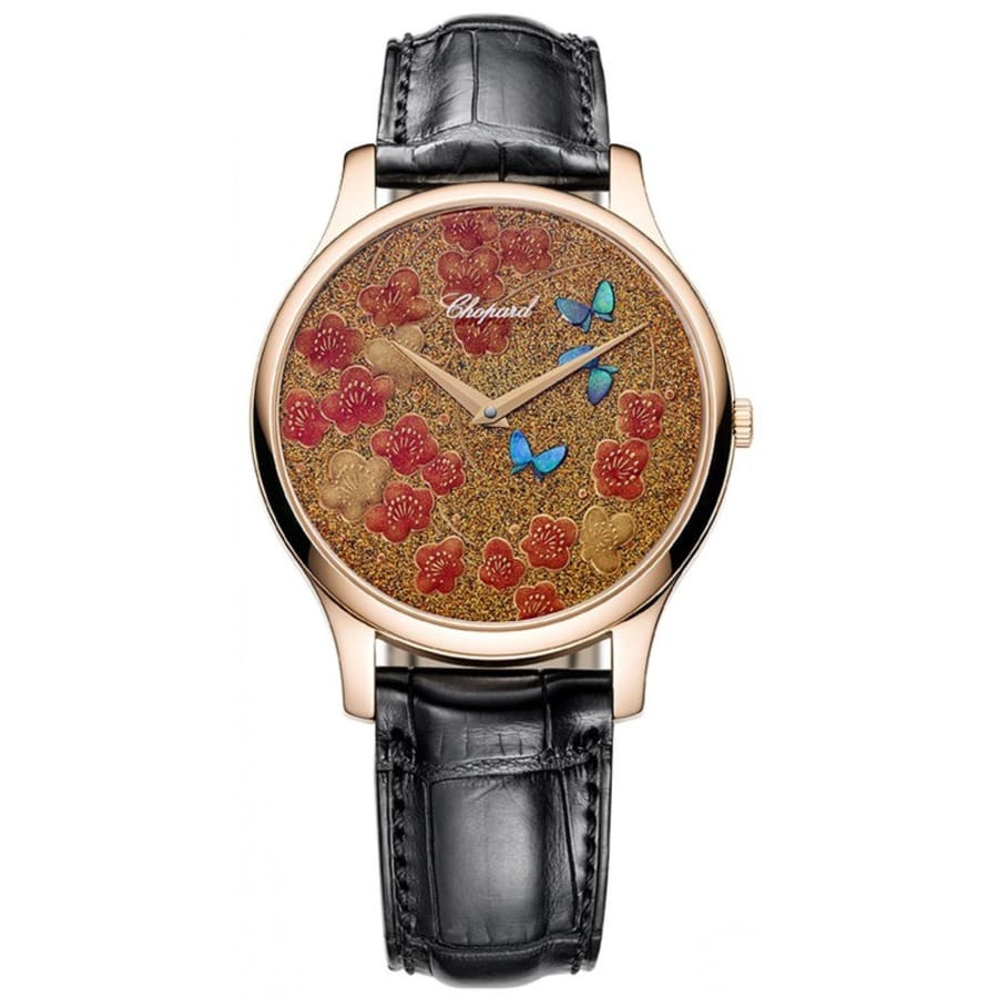 Chopard L.U.C XP Urushi Rose Gold Black Leather Men's Watch Chopard L.U.C XP Urushi Rose Gold Black Leather Men's Watch