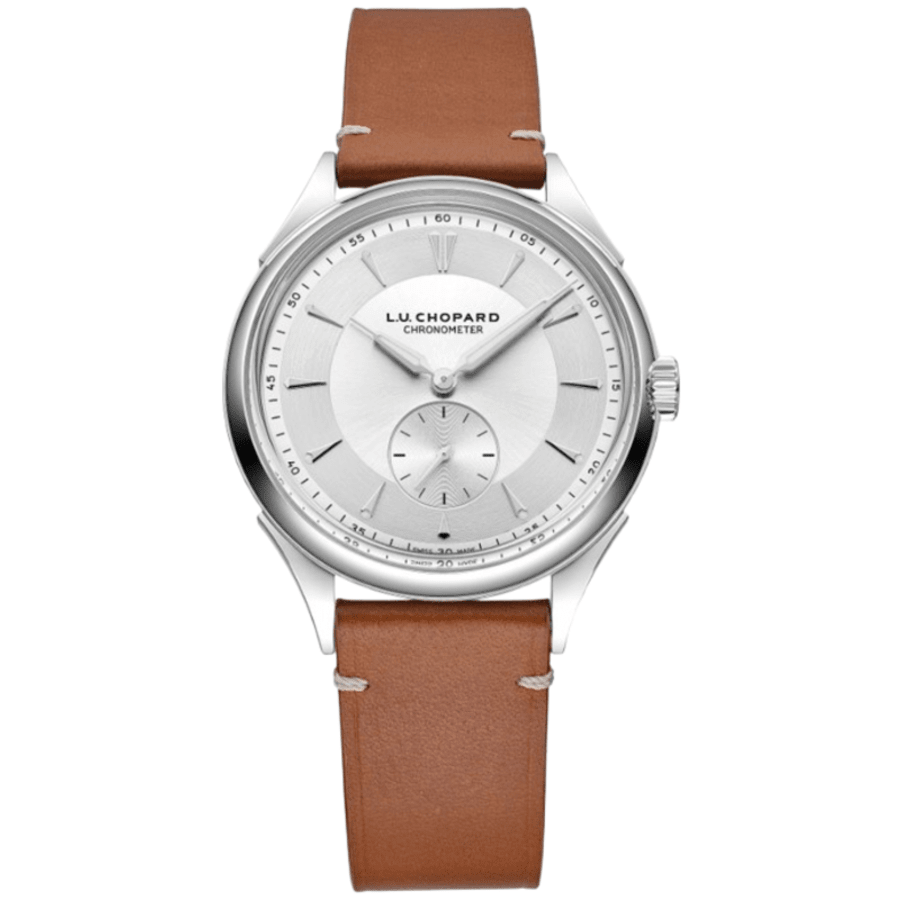 Lucy　0710 Chopard L.U.C Qualite Fleurier Automatic Silver Dial Leather