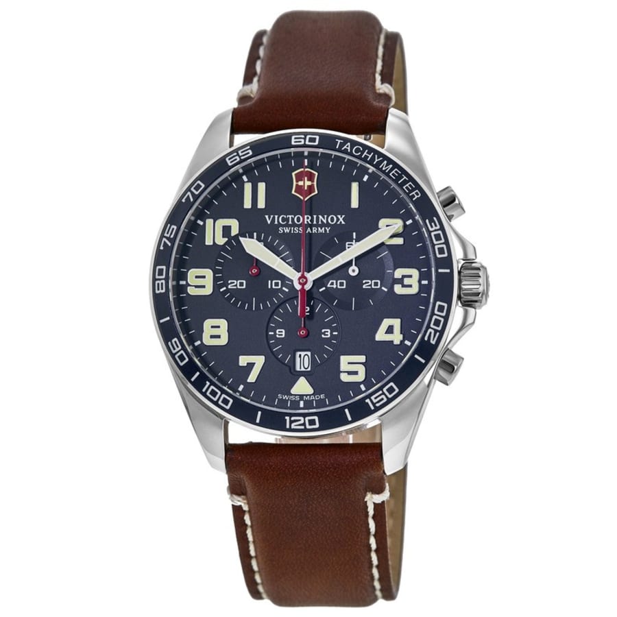 Victorinox Swiss Army Fieldforce Chronograph Blue Dial Brown