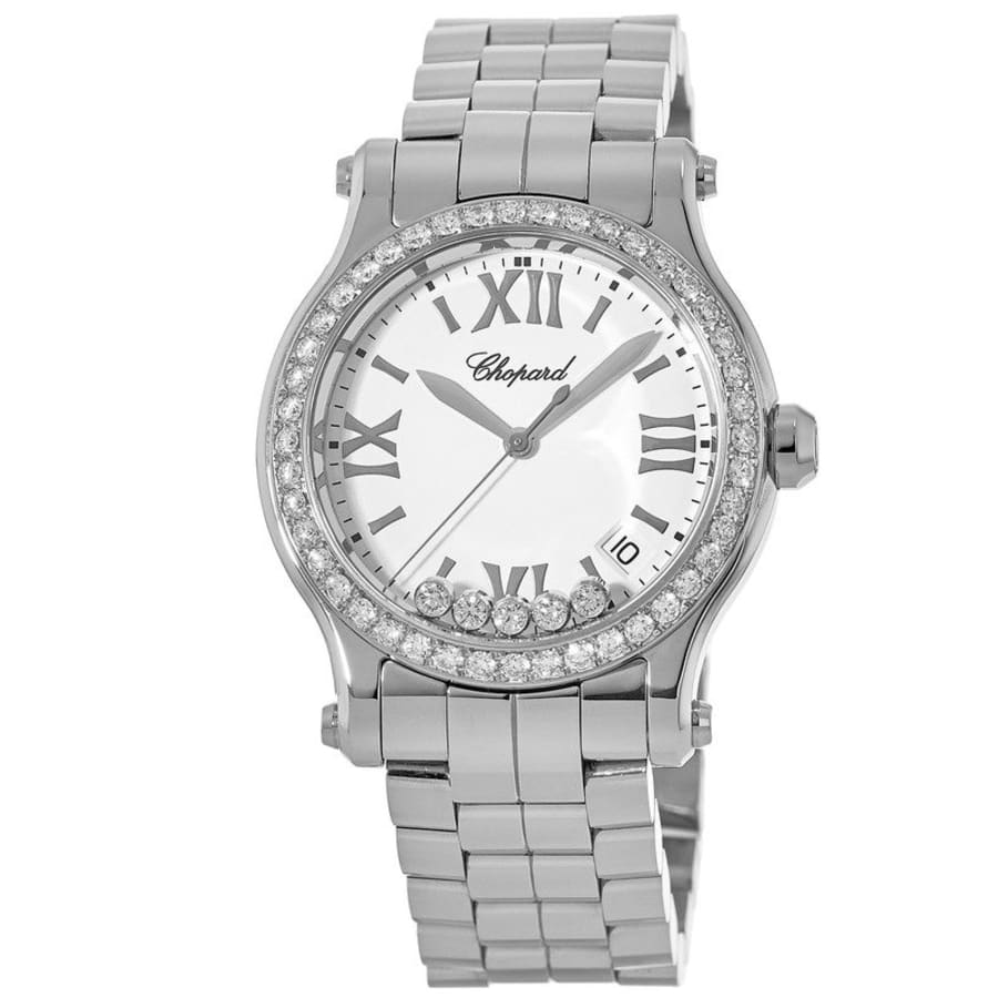 Chopard Happy Sport Medium 36mm Floating Diamonds Dial Custom Diamond ...