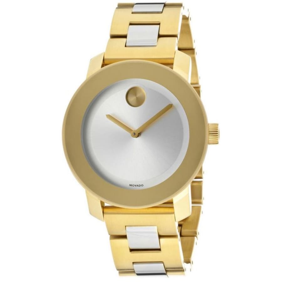 Movado Bold Silver Dial Two Tone Womens Watch 3600129 