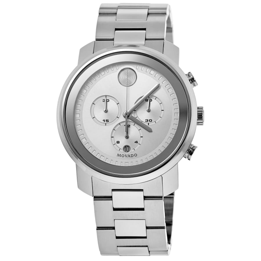 Bold Silver Chronograph Dial Men’s Watch Movado Men main image 3