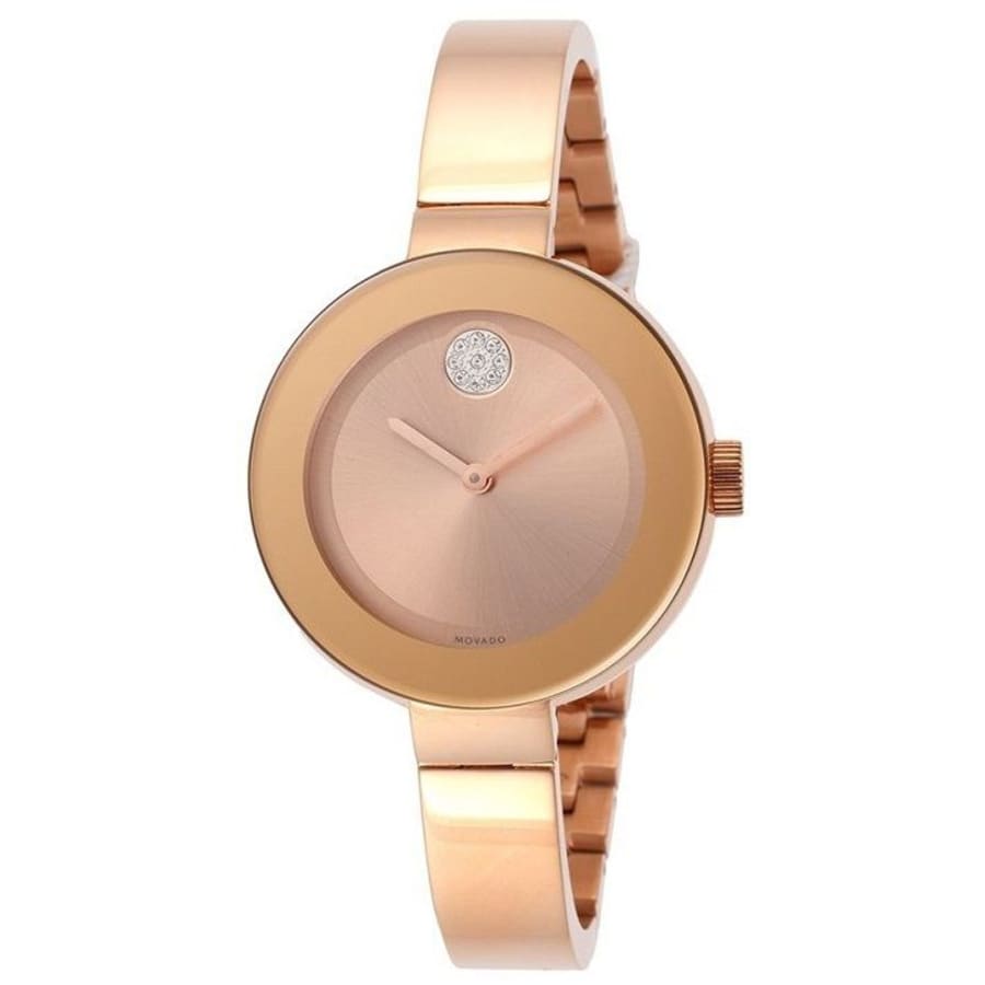 Movado Bold Rose Gold Tone Bangle with Swarovski Crystal Movado Bold Rose Gold Tone Bangle with Swarovski Crystal