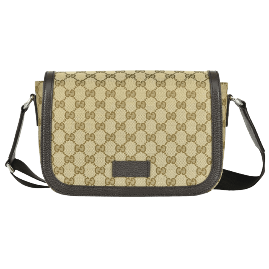 Gucci GG Brown Canvas Men's Crossbody Bag 449172 KY9KN 9886