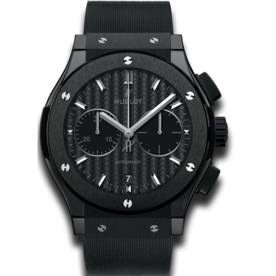 Hublot Classic Fusion Chronograph Black Magic 45mm Ceramic Rubber Strap ...