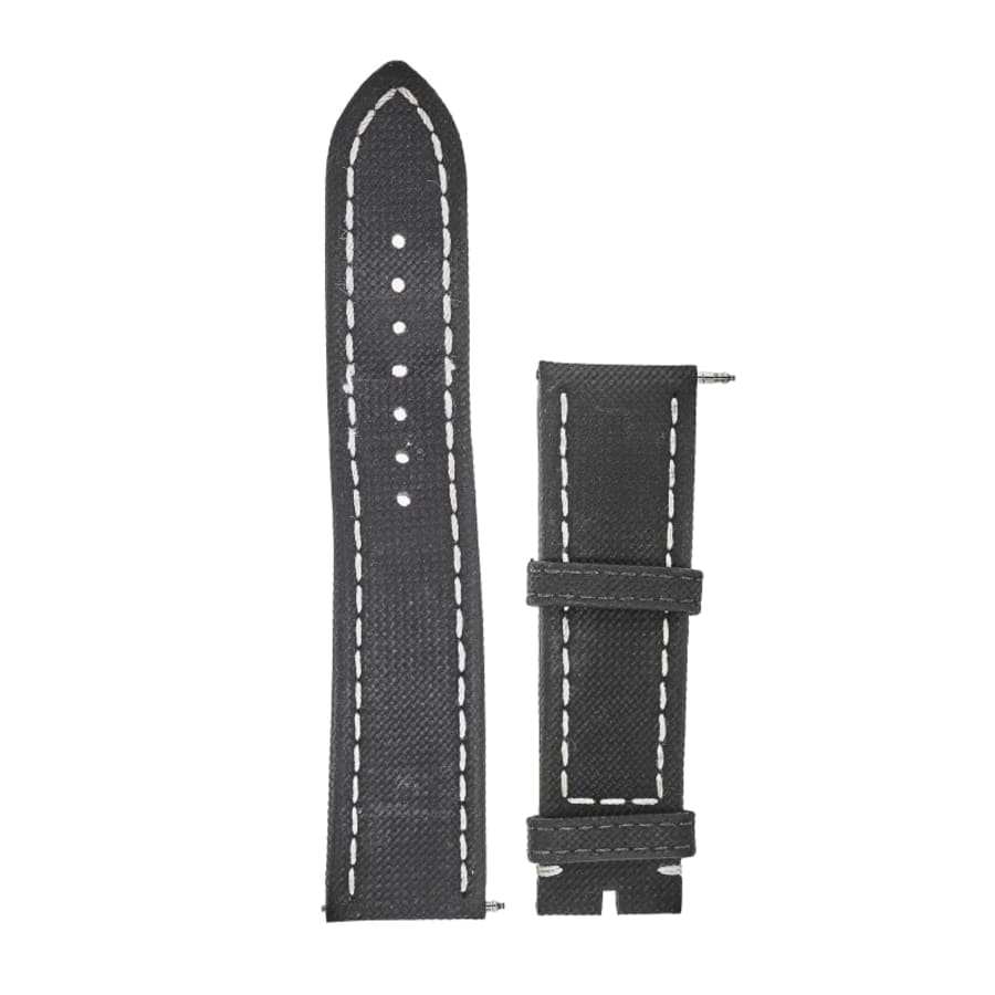 Anthracite military calfskin leather strap - 22 mm 521X