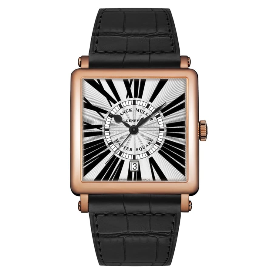 Franck Muller Men's Collection Master Square White Dial Leather Strap Men's Watch 6000H SC 5N