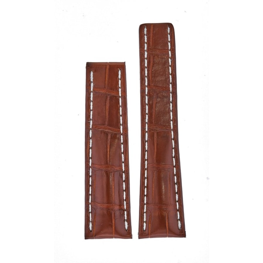 Breitling レザーベルト ブラウン　22mm Breitling Leather 22-20mm Men's Strap 437X | WatchMaxx.com