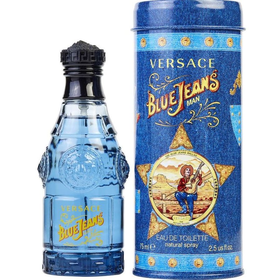 Versace Cologne Blue Jeans Man Eau de Toilette Spray 2.5 oz Men's