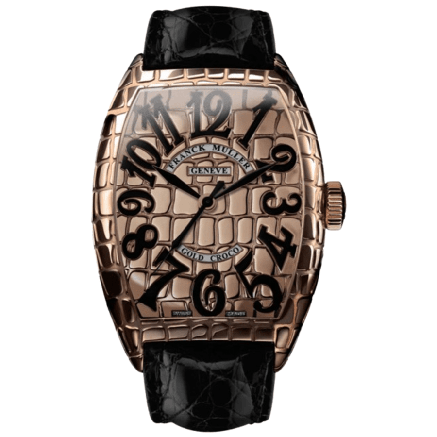 Franck Muller Cintree Curvex Croco Automatic Rose Dial 18K Rose